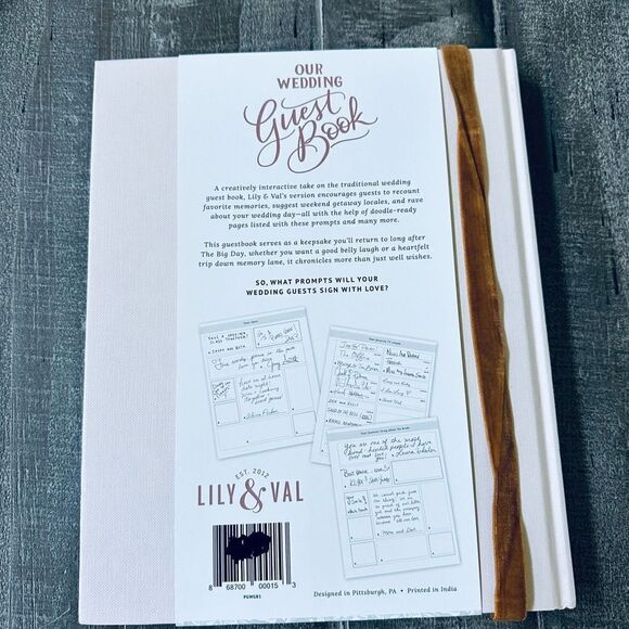 Our Wedding Guest Book Fun Interactive Lily & Val Wedding Memory Book - Picture 2 of 10
